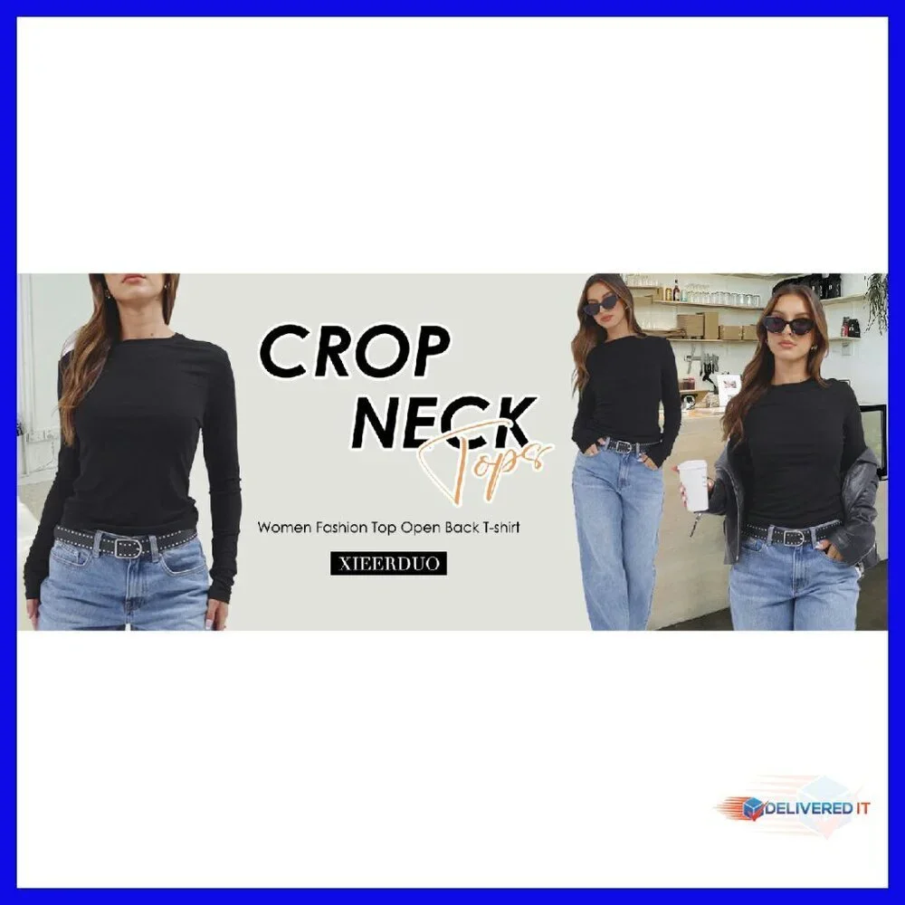 Women's Long Sleeve Slim Fit T-Shirts 3 Pack Crew Neck Basic Tops